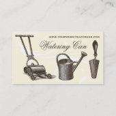 ヴィンテージスタイルフローリストまたはガーデンショップガーデニング 名刺 (裏面)