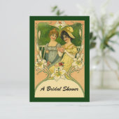 ヴィンテージスタイルブライダルシャワー受信招待状 招待状 (スタンド正面)