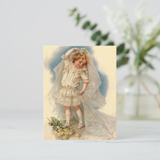 ヴィンテージスタイルブライダルシャワー招待のアナウンス 招待状 (スタンド正面)