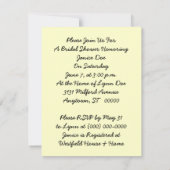 ヴィンテージスタイルブライダルシャワー招待のアナウンス 招待状 (裏面)