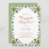 ヴィンテージスタイルブライダルシャワー招待 – フローラ 招待状 (正面/裏面)