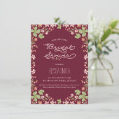 ヴィンテージスタイルブライダルシャワー招待 – フローラ 招待状 (スタンド正面)