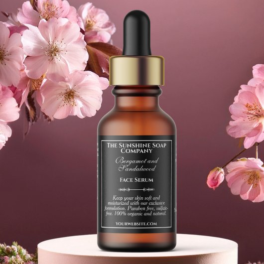 ヴィンテージスタイルブラックドロッパーボトルラベル ラベル