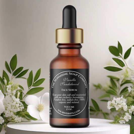 ヴィンテージスタイルブラックドロッパーボトルラベル ラベル