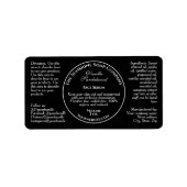 ヴィンテージスタイルブラックドロッパーボトルラベル ラベル (正面)