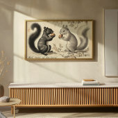 ヴィンテージスタイルブラックリスとグレーリス ポスター