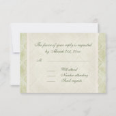 ヴィンテージスタイルブルーアジサイフローラスワールダマスク 出欠カード (裏面)