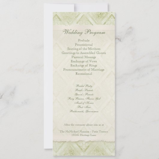 ヴィンテージスタイルブルーアジサイフローラスワールダマスク 招待状 (裏面)