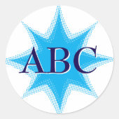 ヴィンテージスタイルブルースターカスタムウィズモノグラム ラウンドシール (正面)