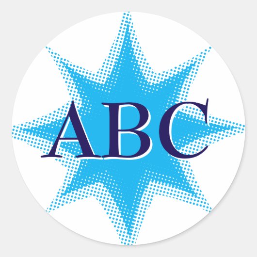 ヴィンテージスタイルブルースターカスタムウィズモノグラム ラウンドシール (正面)