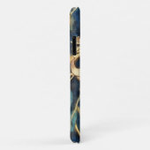 ヴィンテージスタイルブルータンフラワーズアートフォンケース Case-Mate iPhoneケース (裏面/右)