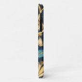 ヴィンテージスタイルブルータンフラワーズアートフォンケース Case-Mate iPhoneケース (裏面/左)