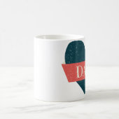 ヴィンテージスタイルブルーハートパパマグカップ コーヒーマグカップ (中央)