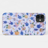 ヴィンテージスタイルブルーフラワーズフローラアートフォンケース Case-Mate iPhoneケース (裏面(横))