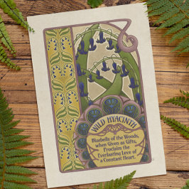 ヴィンテージスタイルブルーベル花 – ブルーカード