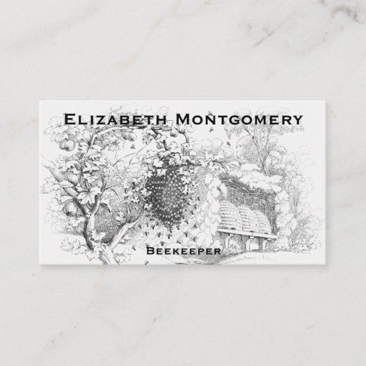 ヴィンテージスタイルプロフェッショナルビーキーパー名刺 名刺 (正面)