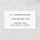 ヴィンテージスタイルプロフェッショナル名刺 名刺 (裏面)