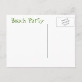 ヴィンテージスタイルプールビーチパーティーカード インビテーションポストカード (裏面)