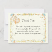 ヴィンテージスタイルベビーシャワーサンキューカード 招待状 (正面)