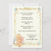 ヴィンテージスタイルベビーシャワー 招待状 (正面)