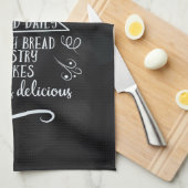 ヴィンテージスタイルベーカリーシャルボードポスター キッチンタオル (四つ折り)