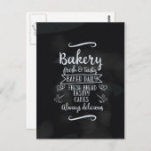 ヴィンテージスタイルベーカリーシャルボードポスター ポストカード (正面/裏面)