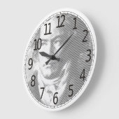 ヴィンテージスタイルベートーベンポートレート ラージ壁時計 (傾斜)