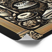 ヴィンテージスタイルペストリー&ベーキング ポスター (角)