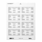 ヴィンテージスタイルホワイトとブラック文字化粧料ラベル ラベル (フルシート)