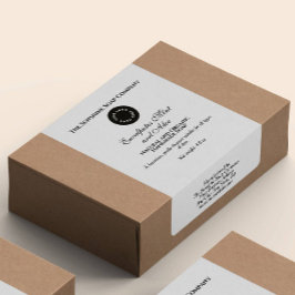 ヴィンテージスタイルホワイトソープ包装ラベル（ロゴ付き） ラベル