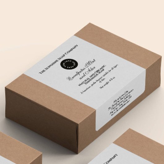 ヴィンテージスタイルホワイトソープ包装ラベル（ロゴ付き） ラベル