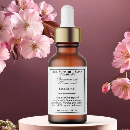 ヴィンテージスタイルホワイトドロッパーボトルラベル ラベル