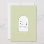 ヴィンテージスタイルホワイトミントロマンチックなフローラ結婚ズ 招待状 (裏面)