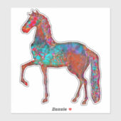 ヴィンテージスタイルホースアートカットアウトシール シール (シート)
