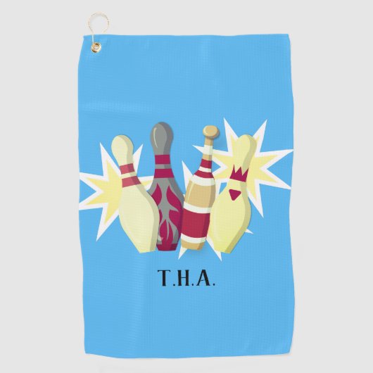 ヴィンテージスタイルボーリング ゴルフタオル (正面)