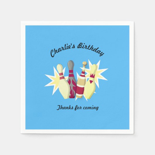 ヴィンテージスタイルボーリング スタンダードカクテルナプキン (正面)