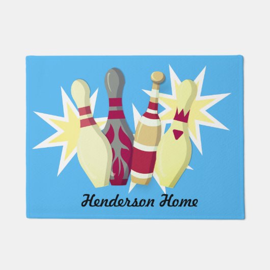 ヴィンテージスタイルボーリング ドアマット (正面)