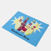 ヴィンテージスタイルボーリング ドアマット (アングル)