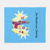 ヴィンテージスタイルボーリング フリースブランケット (正面(横))