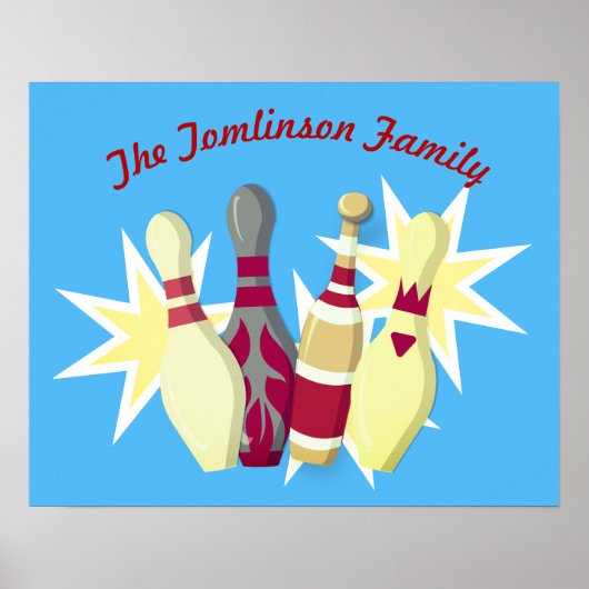 ヴィンテージスタイルボーリング ポスター (正面)