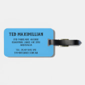 ヴィンテージスタイルボーリング ラゲッジタグ (裏面横)