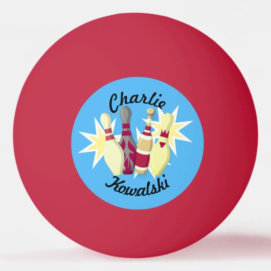 ヴィンテージスタイルボーリング 卓球ボール (正面)