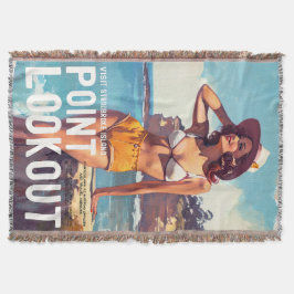 ヴィンテージスタイルポイントルックアウトトラベル スローブランケット