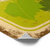 ヴィンテージスタイルポスタームスカジン葡萄 ポスター (角)