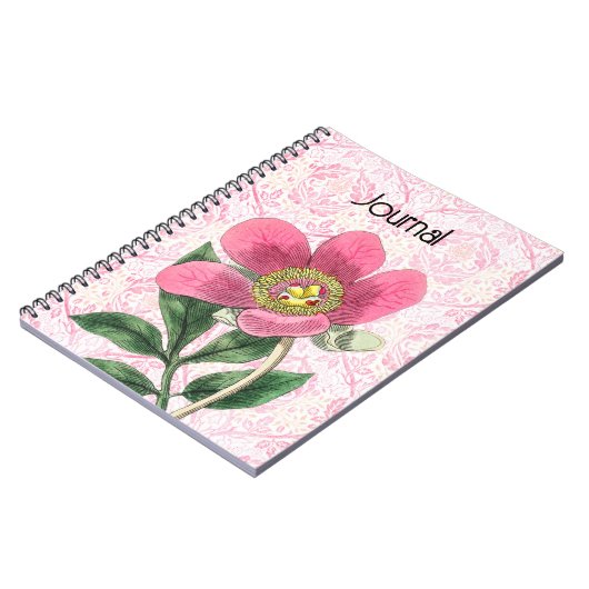 ヴィンテージスタイルポピーフラワージャーナル ノートブック (左側)