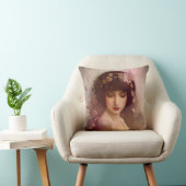 ヴィンテージスタイルポートレートの美しいフローラ女性 クッション (椅子)