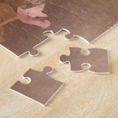 ヴィンテージスタイルポートレートの美しいフローラ女性 ジグソーパズル (側面)