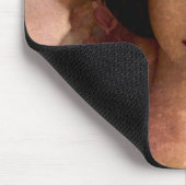 ヴィンテージスタイルポートレートの美しい女性ピンク マウスパッド (コーナー)