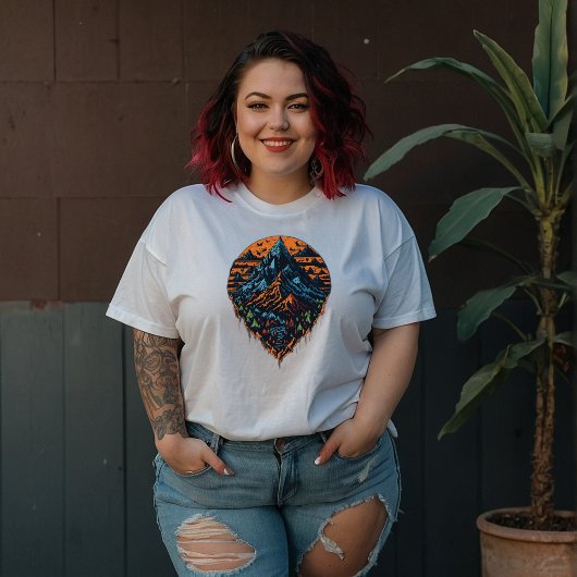 ヴィンテージスタイルマウンテンクリーク – ウィルダネスキャンピング Tシャツ