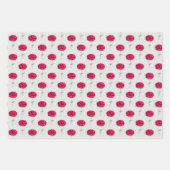 ヴィンテージスタイルマゼンタアジサイのラップクラフト ラッピングペーパーシート (正面3)